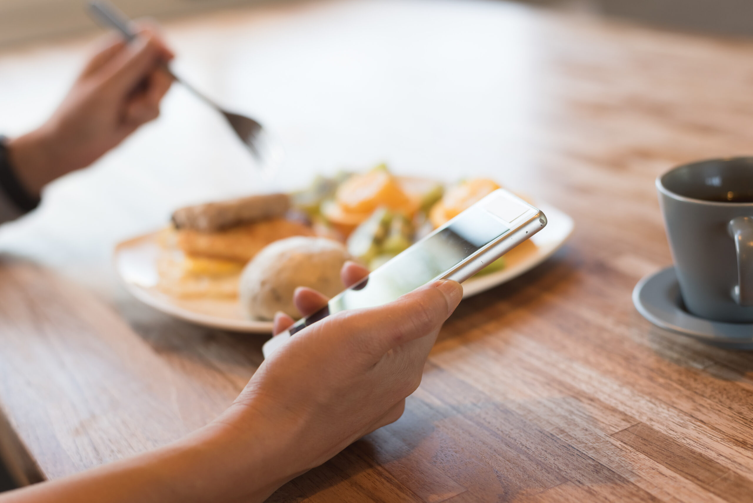 woman using smartphone